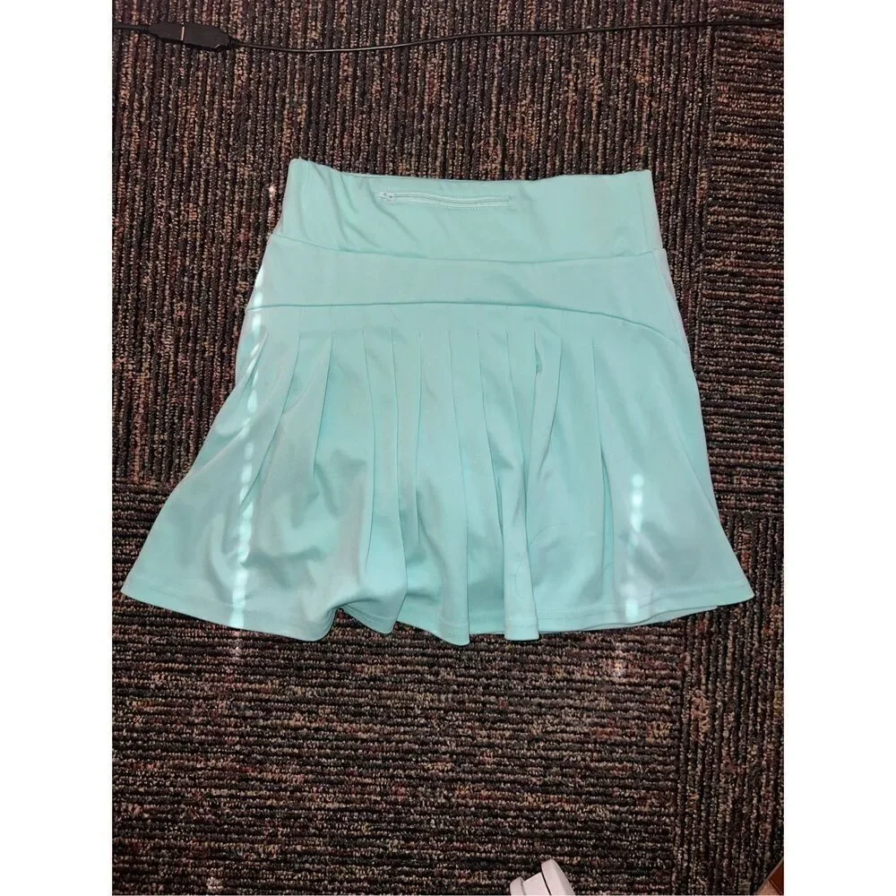 Women's Pleated Tennis Skort (Light Green)